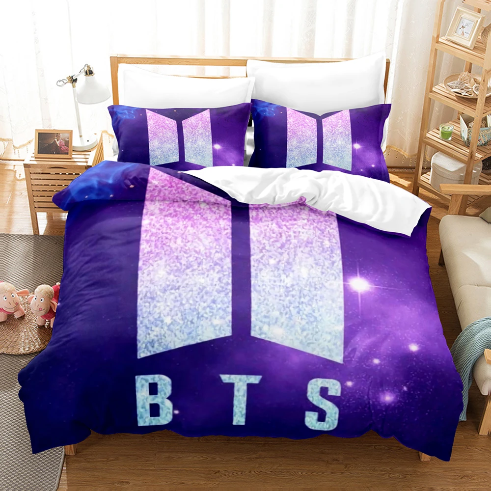 

Популярный Комплект постельного белья для мальчиков Bangtan KPOP, одинарный, двойной, полноразмерный, Королевский, размер King, комплект для мальчи...