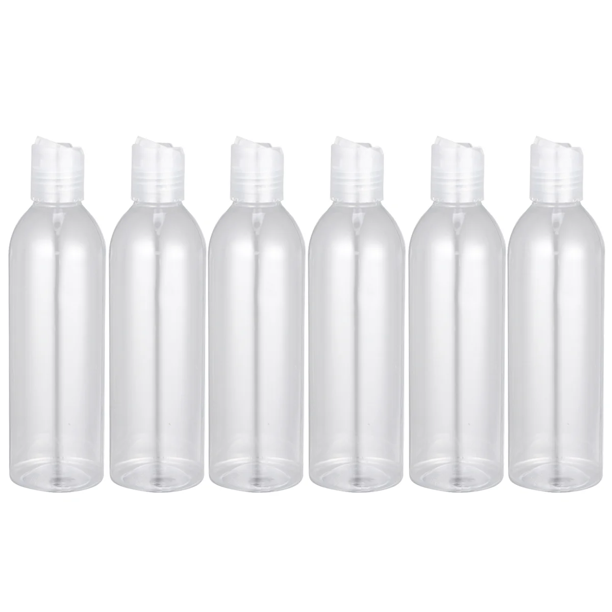 

6pcs Empty Bottles Refillable Bottles with Cap Travel Bottle Containers for Shampoo Lotion, 250ml ( Transparent ) Essentials