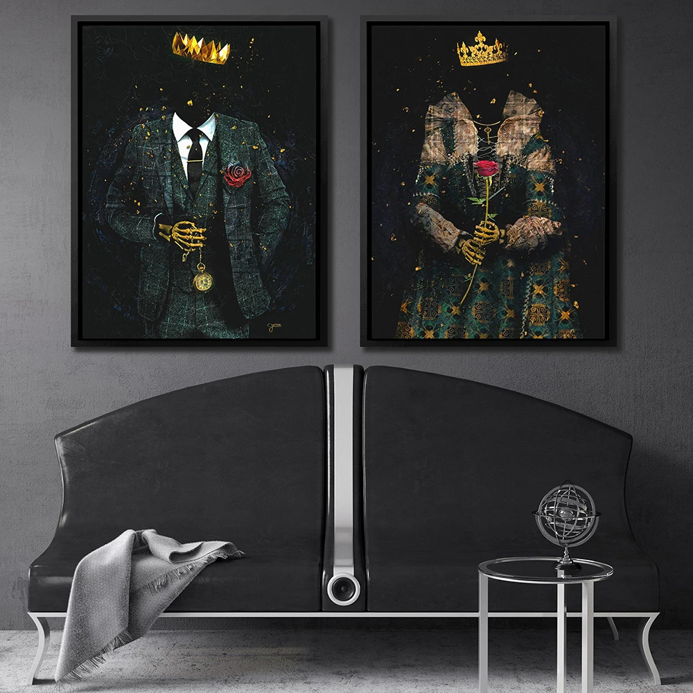 

BITCOIN Art TIME is Money Print on Canvas SKELETON King Art Pop Surrealism Wall Art Prints Man Cave Artwork Cryptocurrency