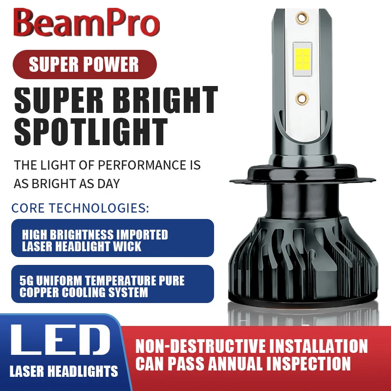 Светодиодные фары для автомобиля Turbo H7 Led Canbus H4 High Low 160W 80000LM H11 Lamp H8 H9 H1 9005 HB3 9006 HB4 9012