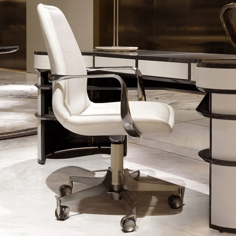 

Office Chair Italian Designer Modern Light Luxury Rotating Lifting Leather Book Chair