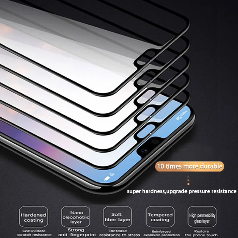 3pcs full cover protective glass for huawei p40 p20 p30 pro lite screen protector for honor mate 30 20 10 9 lite pro glass film free global shipping