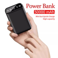 50000mah mini fast charging power bank portable two way quick charge 2 usb digital display external battery for iphone xiaomi