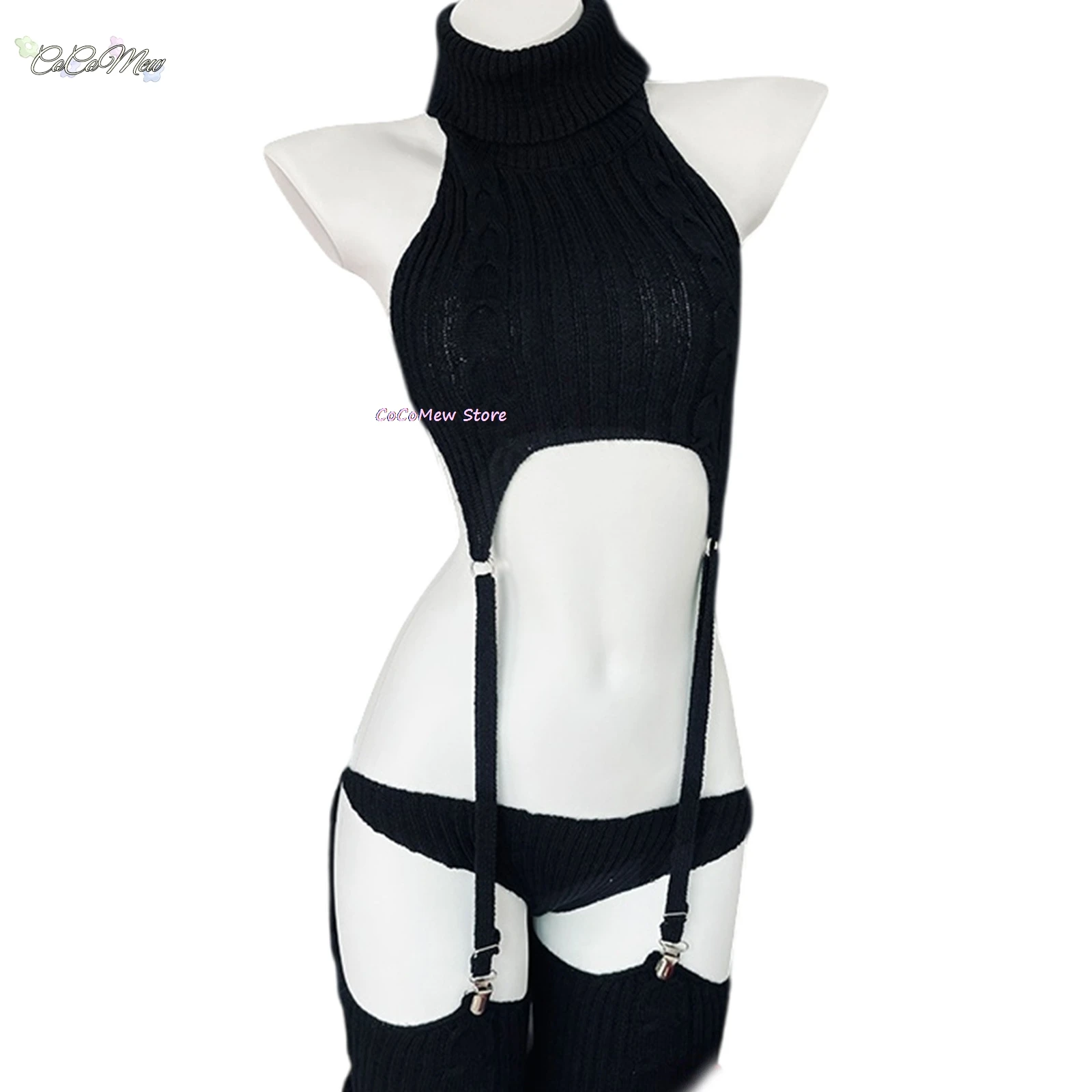 Аниме BOCCHI THE ROCK Косплей Gotoh Hitori Костюм Женский Сексуальный Черный Свитер Боди Socsk