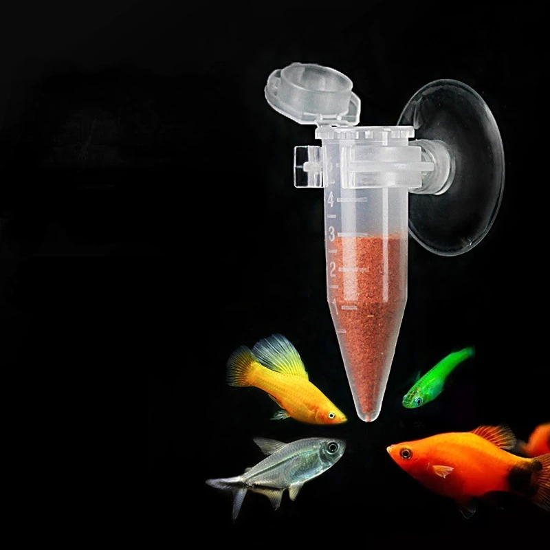 

Fish Tank Feeder Tapered Automatic Fish Feeding Tool Funnel Cup Shrimp Red Worm Feeder with Suction Cup Aquarium Accessories