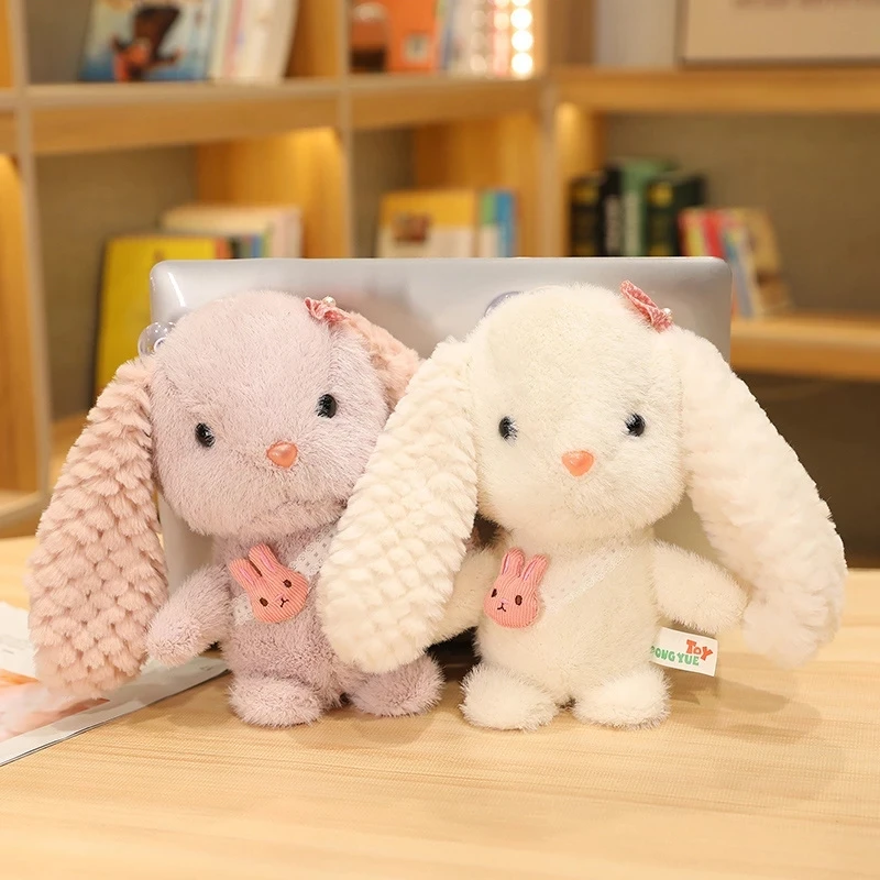 

25cm High Quality Fluffy Rabbit Plush Toy Stuffed Super Soft Cartoon Bunny Lovely Animal Toys Bed Sleeping Doll Room Decor Gift