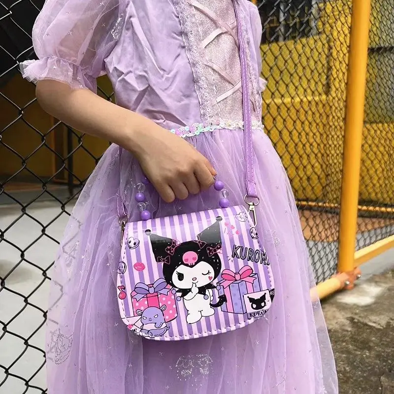 

New Sanrios Kuromi Cinnamoroll My Melody Cute Straddle Bag Summer Versatile Cartoon Zero Wallet Small Body Bag Fashion Gift