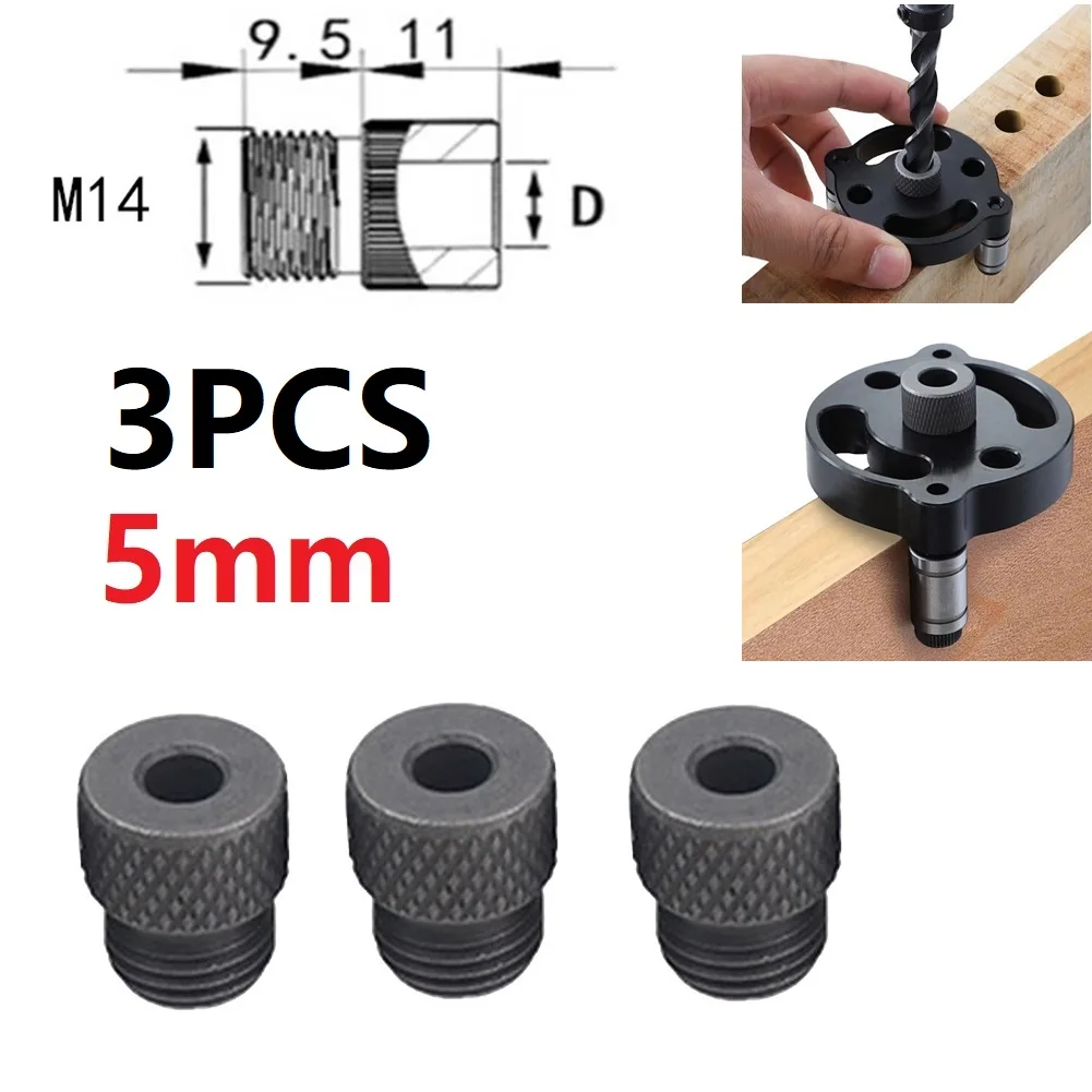 

3Pcs 5mm Pocket Hole Jig Drill Sleeve For Doweling Jig Hole Drilling Locator Drill Guide Bushing Carpenter Woodworking Tool