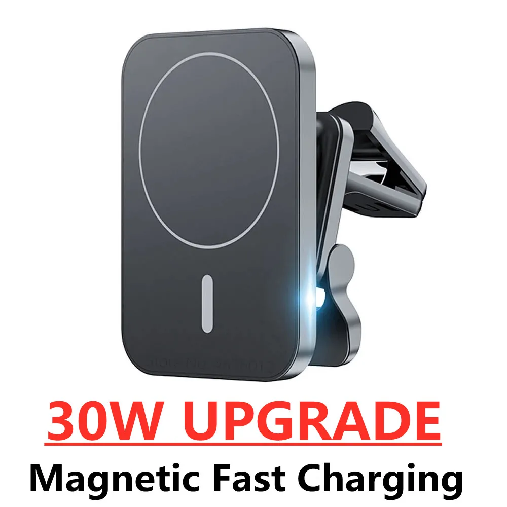 

30W Magnetic Wireless Car Charger For iPhone 13 12 Car Magnet Mount Phone Holder Qi Fast Charging Station Air Vent Stand Charger