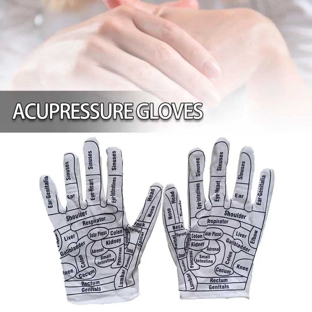 

Hand Reflexology Acupoint Acupressure Tools Glove Hands Household Point Mittens Reusable Textured Exfoliator Spa Gloves D1h6