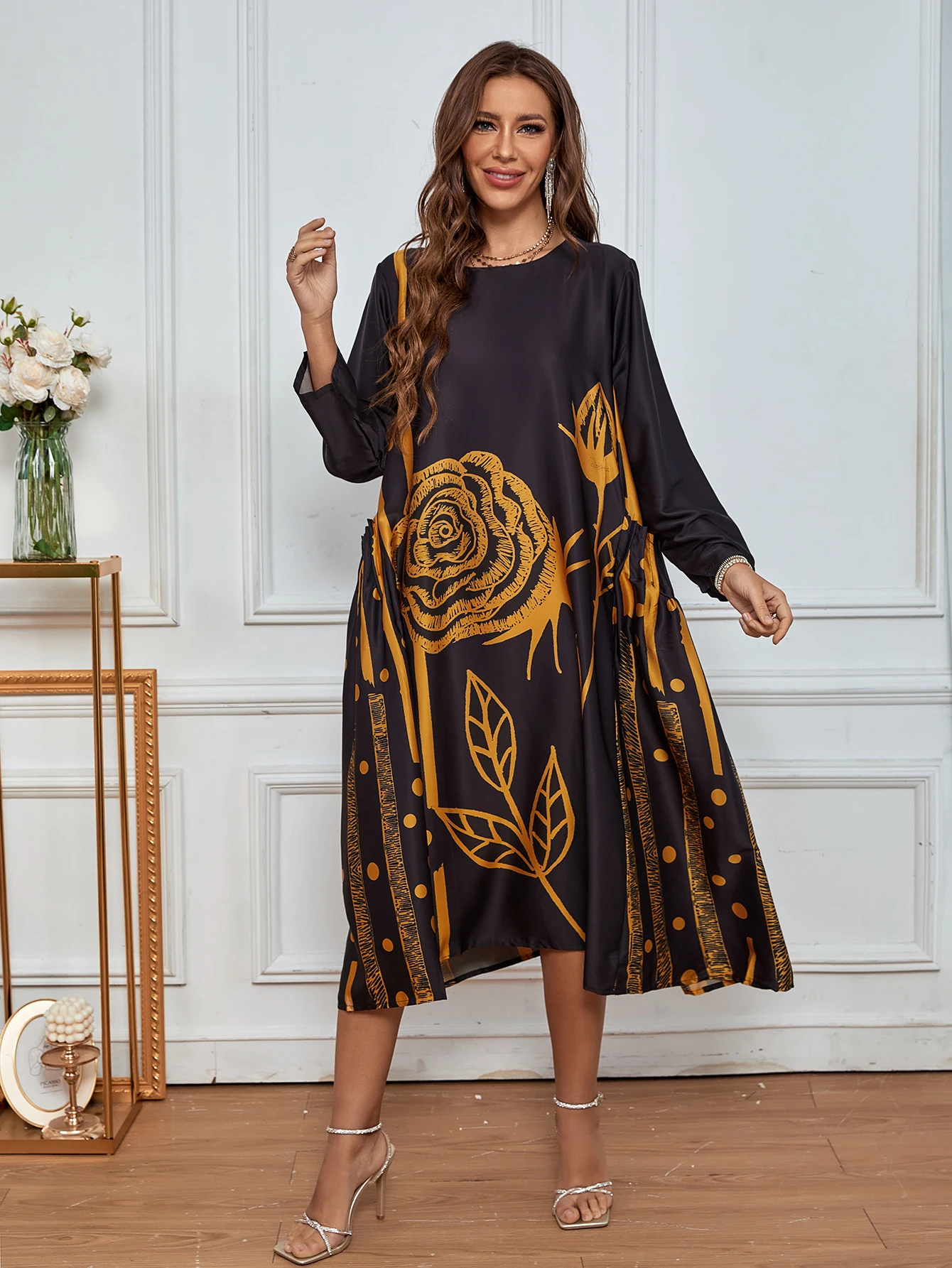 Женское платье-макси Roken WAN длинное платье-абайя в мусульманвечерние стиле для