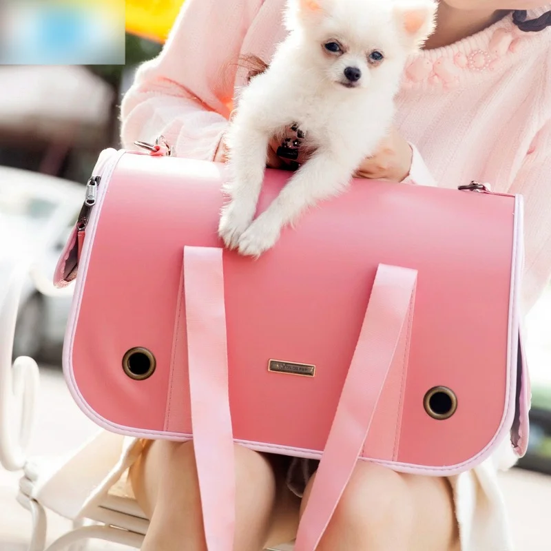 

Pet Carrier Puppy Small Dog Carrier Cat Carrier Bag PU Leather Carrying Handbag for Outdoor Travel Walking Hiking Shopping