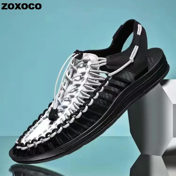 Size 38-46 Men Shoes High Quality Handmade Male Sandals Summer Soft Non-Slip Gladiator  Hiking Beach Platform Sandals