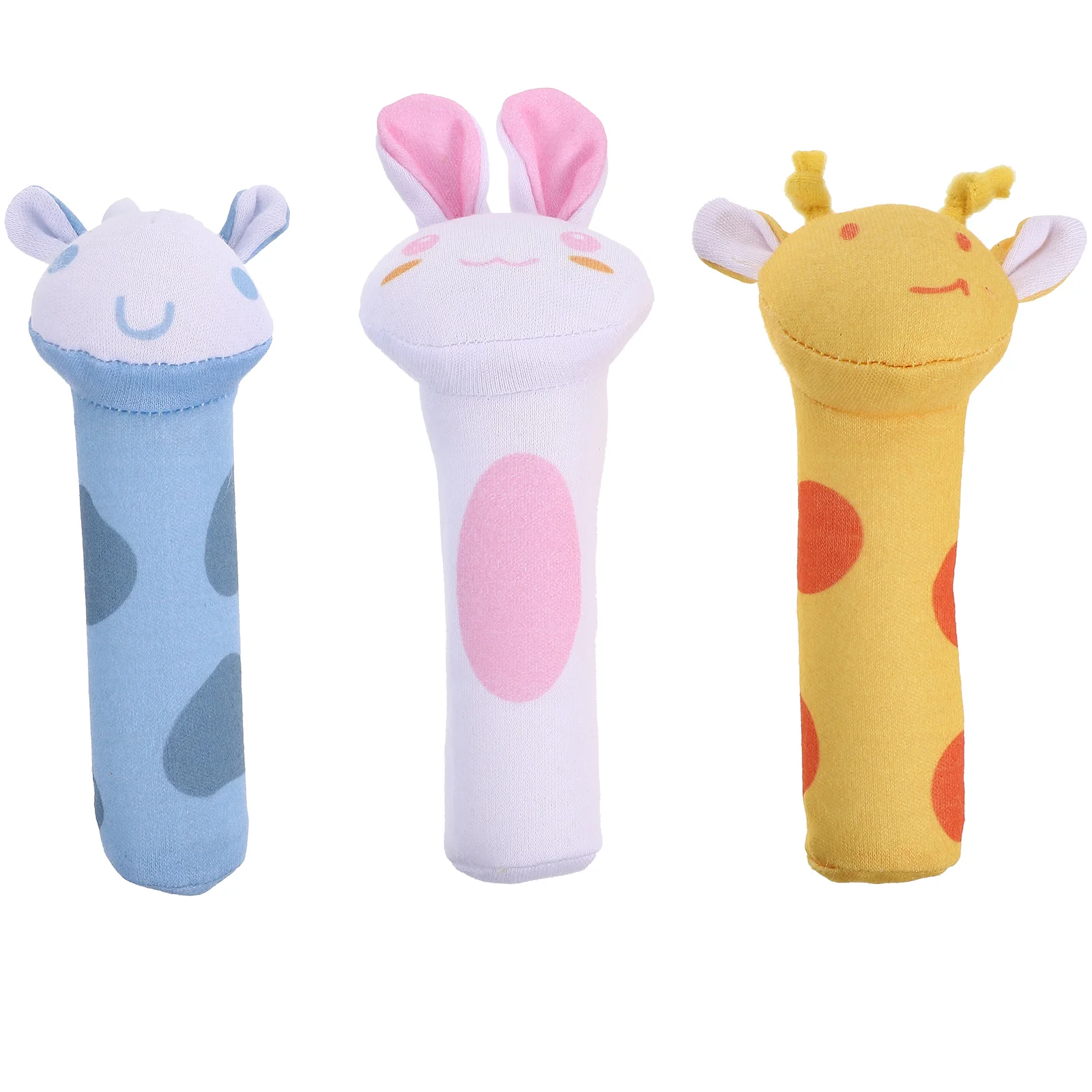

3 Pcs Interesting Jingle Bells Creative Baby Toys Animal Shape Rattles