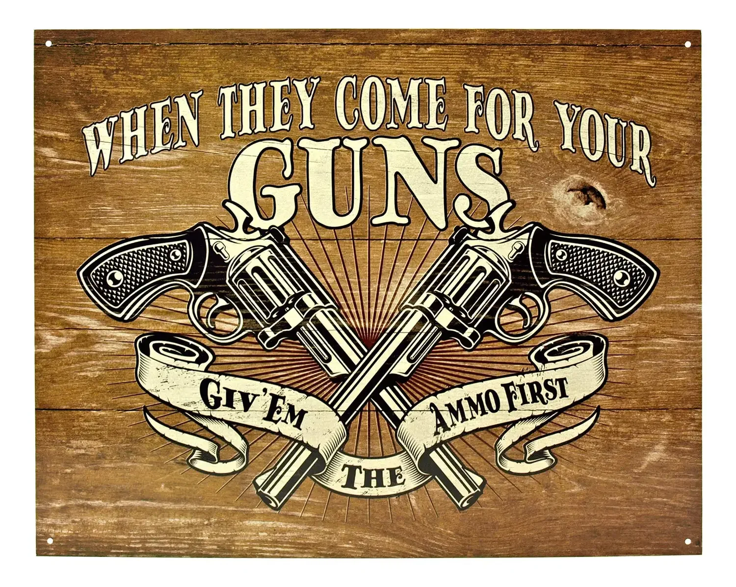 Wallors забавные плакаты Настенный декор когда они приходят за ваши пистолеты дайте