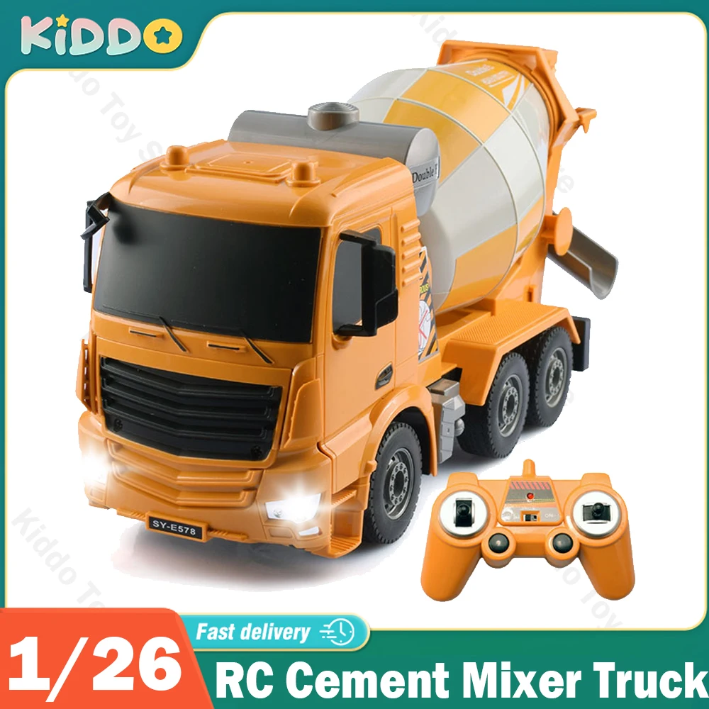 

DOUBLE E E578 1/26 RC Trucks Construction Toys Vehicles Remote Control Cars Cement Mixer Truck Engineering Toys for Boys Gift