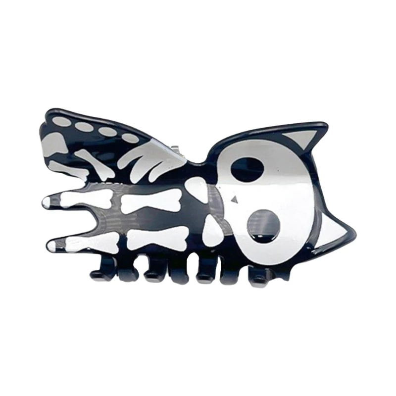 Очаровательная заколка для волос с дизайном кошки игривый череп заколки в форме