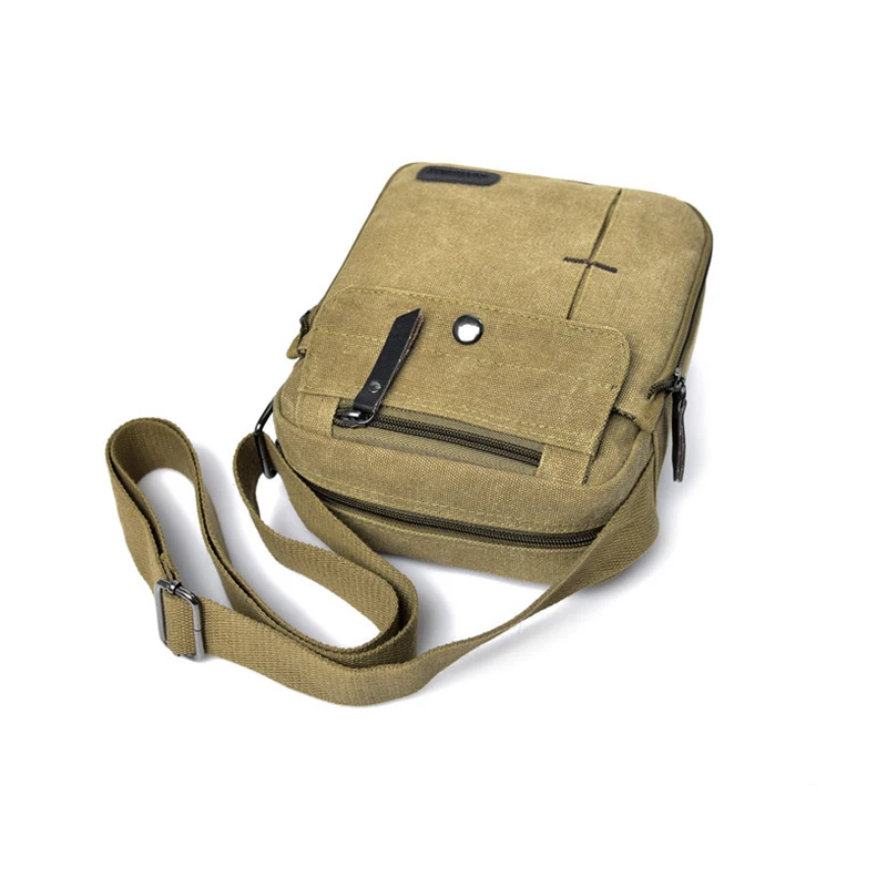 Sentiblos Small Canvas Crossbody Shoulder Bag for Men Cellphone Bags Card Holder Wallet Purse and Handbags