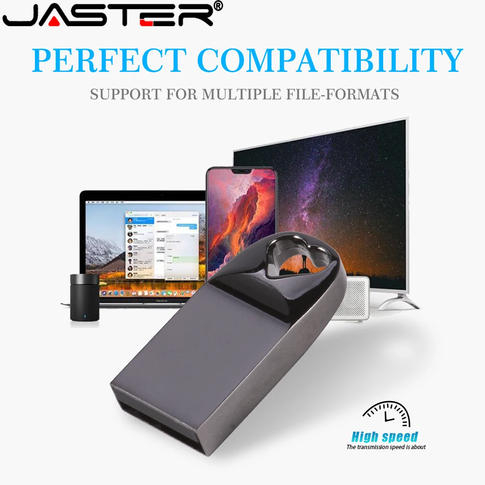 

Металлическая мини-флешка JASTER, 64 ГБ, USB 2,0, 32 ГБ, флэш-накопители 16 ГБ, флэш-карта памяти 8 Гб, бесплатный Пользовательский логотип, внешнее хран...