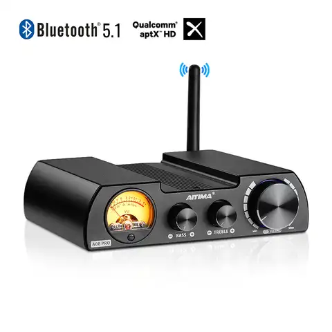Усилитель AIYIMA A08 Pro Bluetooth 5,1 TPA3255 QCC5125, цифровой стереоусилитель 300 Вт, Система домашнего кинотеатра с УФ-метром