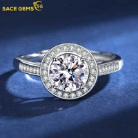 sace gems 1 carat moissanite ring with certificate 925 sterling silver luxury for women wedding party fine jewelry gift