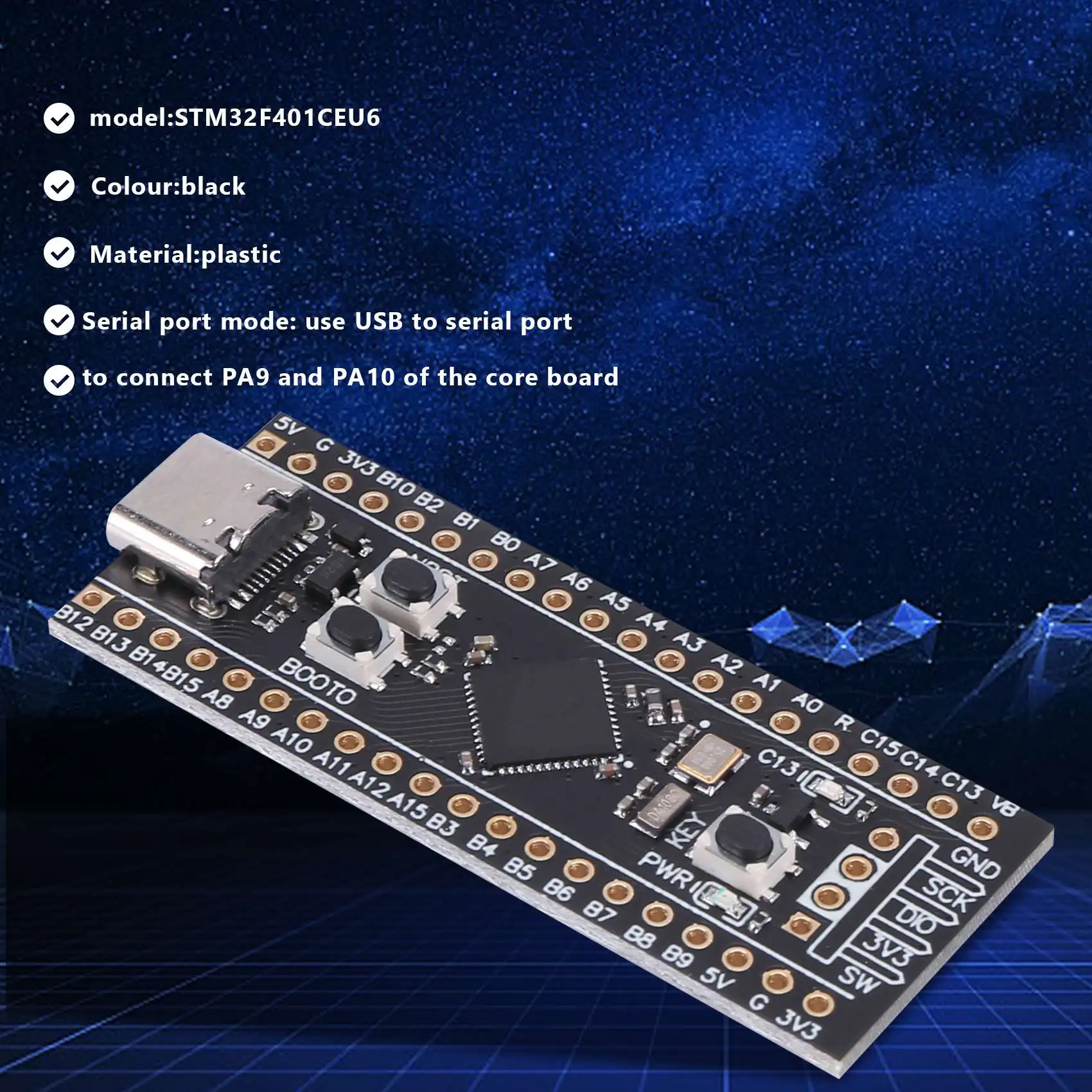 Плата разработки STM32F401 обучающая плата STM32F401CEU6 STM32F4 поддержка программирования