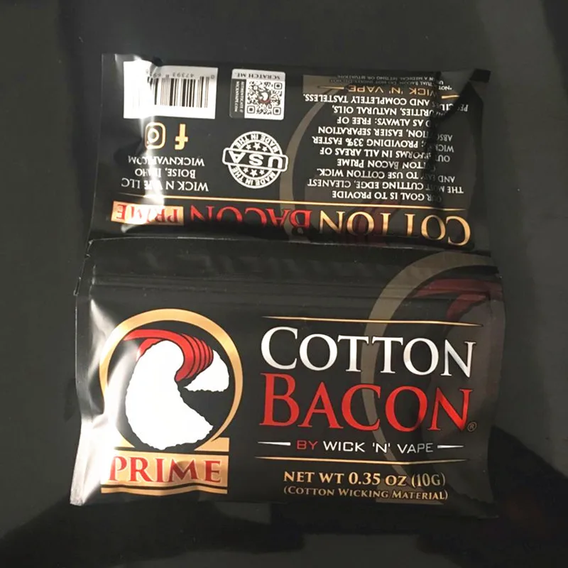20/50 шт. электронная сигарета Bacon 100% хлопок Золотая версия подходит для атомайзера