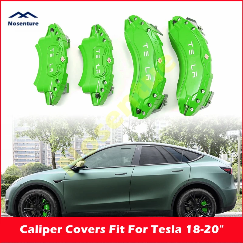 

Upgrade Brake Caliper Covers Fits for Tesla Model 3 Model Y Modified Accessories Decoration 18/19/20 Inch Wheel Aluminum Alloy