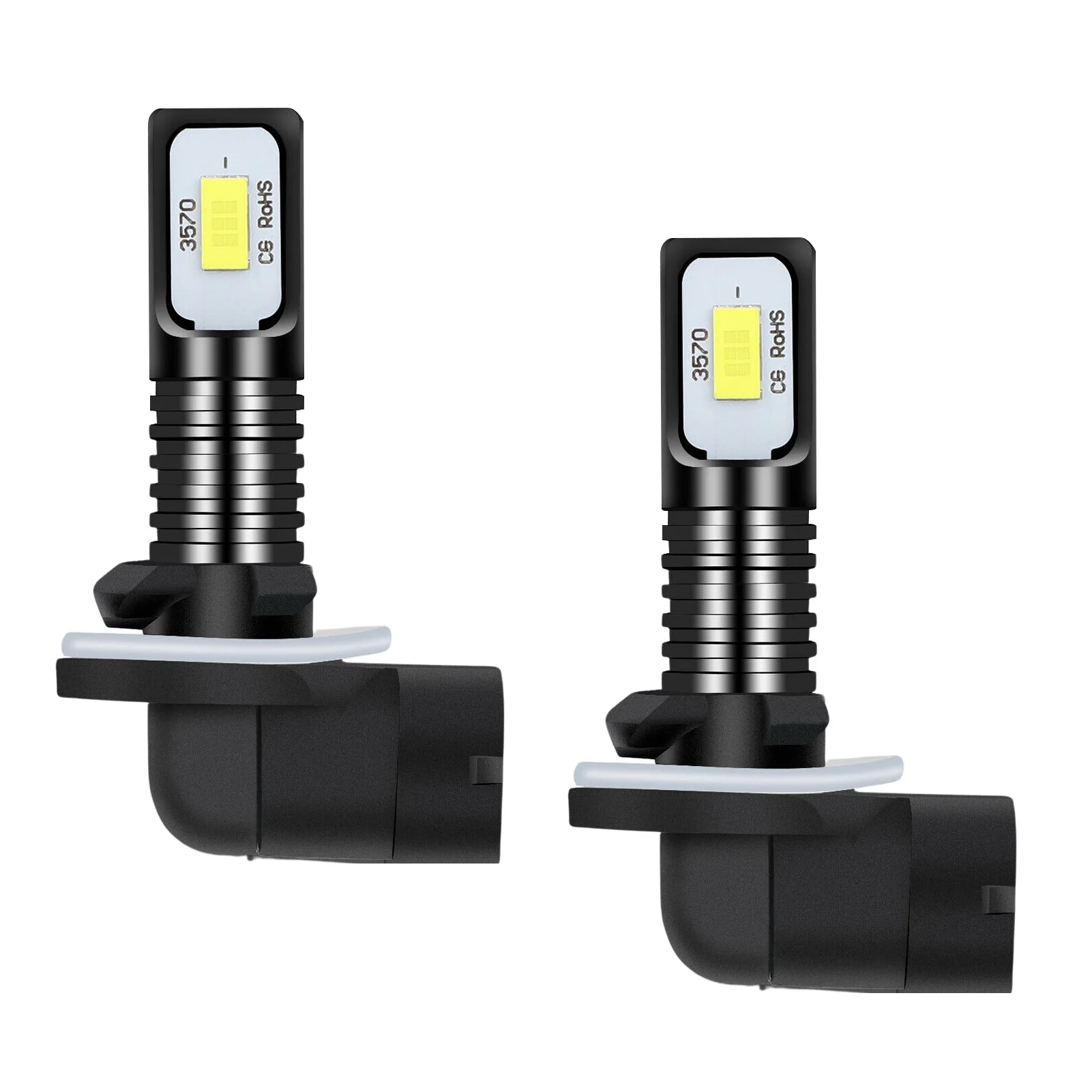 

2Pcs LED Fog Light Bulbs Universal Car Fog Lamp 360-degree Illumination Light Bulbs Low Energy Consumption Practical Auto Light