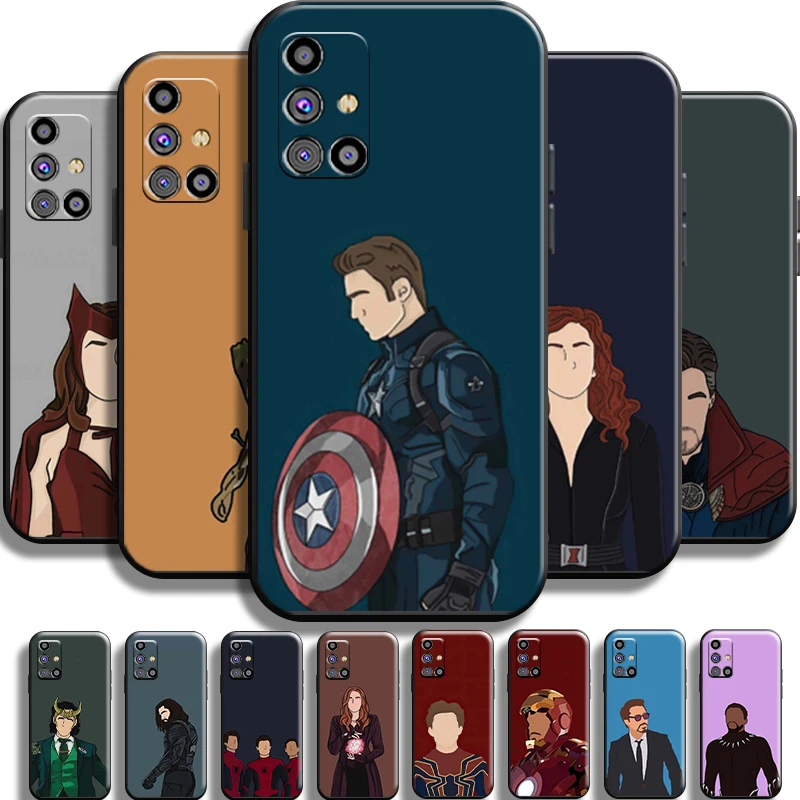 

Marvel Cartoon Comics For Samsung Galaxy M31 M31S Phone Case Back Full Protection Coque Cases Liquid Silicon Carcasa TPU Funda