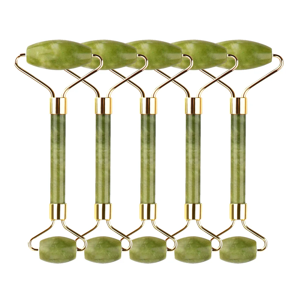 

10pc Natural Facial Massage Roller Jade Stone Guache Scraper Gua Sha Board Beauty Thin Lift Skincare Massage for Face Neck Body