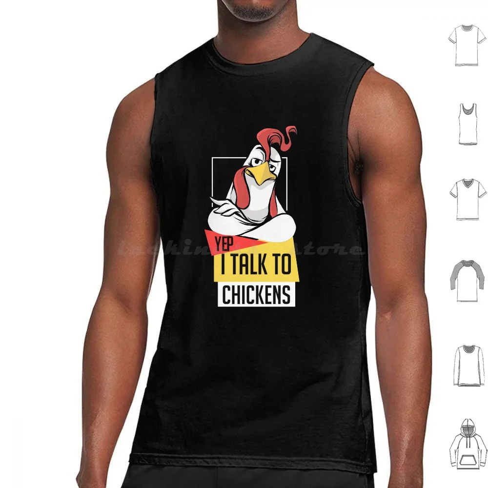 

Yep I Talk To Chickens Funny Cute Chicken Gift Tank Tops Print Cotton Yep I Talk To Chickens For Mom Dad Mother