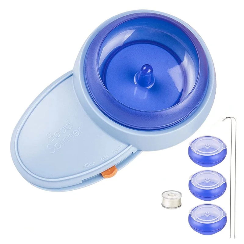 

Electric Beading Spinner Set, Cordless Spinner Set, 3 Beading Bowls, 2 Needles, Bidirectional, Smooth Running,No Beads