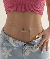hip hop pants chain body chain europe and america imitation crystal adjustable spice waist chain