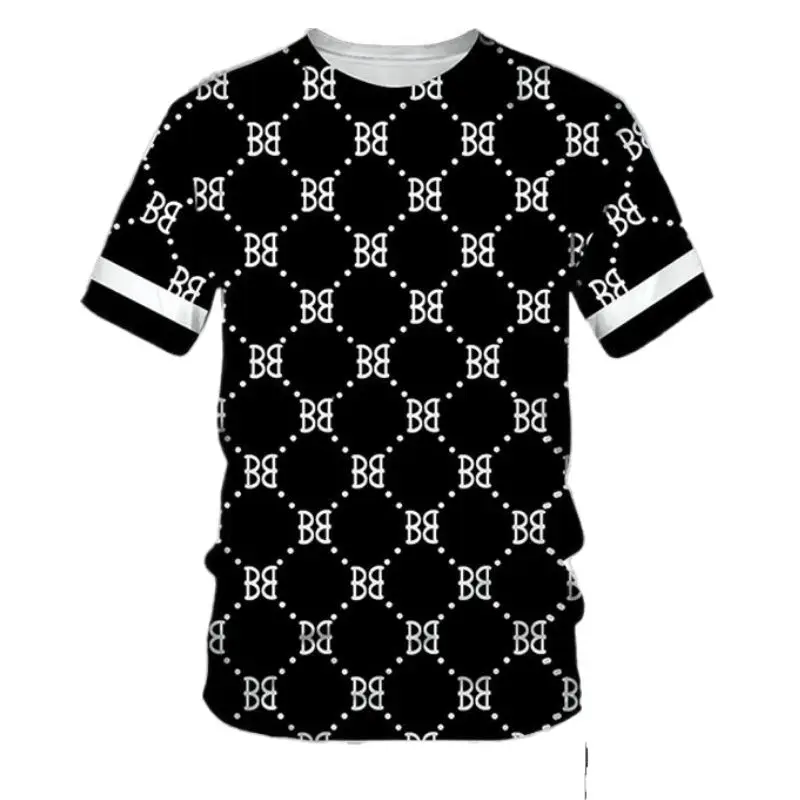 

2023 NEW ARRIVAL Summer Men'sLuxury Brand Short Sleeve Street Classic Slim Oversized Business Casual O Neck T-shirt