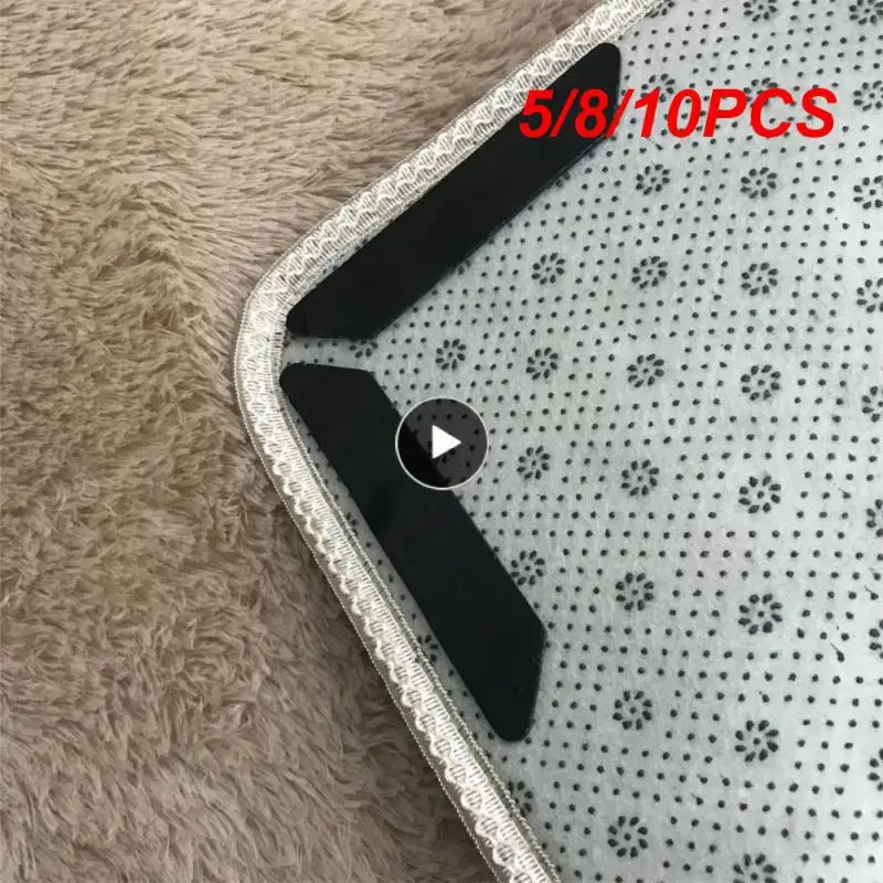 

5/8/10PCS Reusable Grip Tape Rug Carpet Mat Corners Pad Floor Mat Fixed Sticker Non Slip Right-angle For Home Bath Living Room