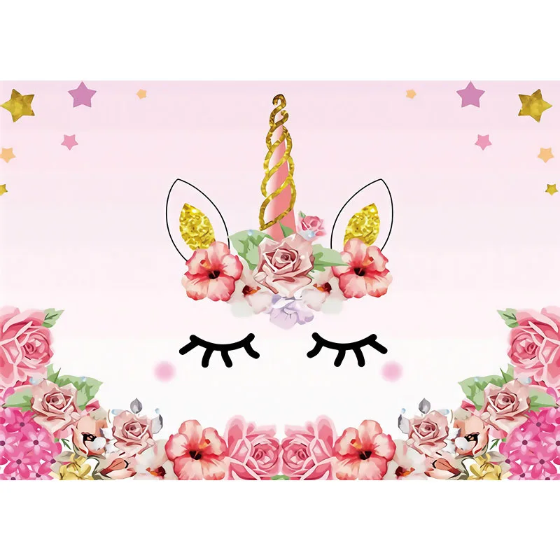 

1,5*1 м креативный простой Единорог фотография Фон Ткань гирлянда единорог с днем рождения вечеринка Искусственный дождь Лошадь Баннер