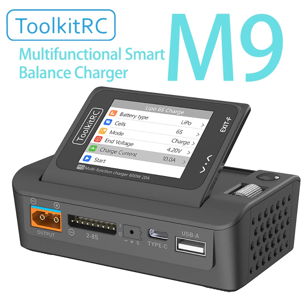 

Зарядное устройство ToolkitRC M9, 600 Вт, 20 А, с функцией аудио