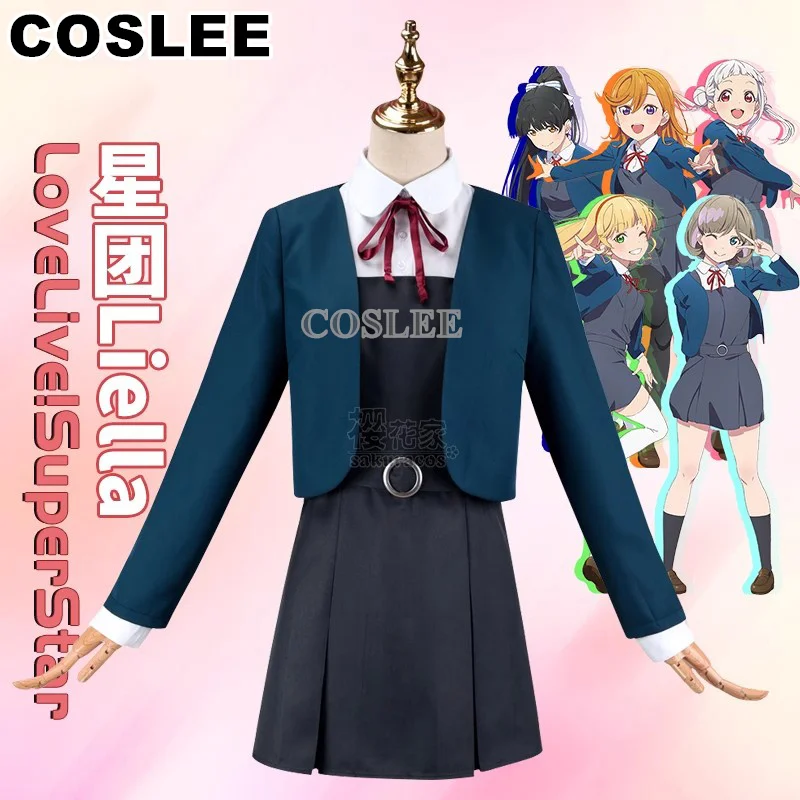 COSLEE аниме Lovelive SuperStar Liella Keke Ren Chisato Kanon Sumire школьная форма платье косплей костюм