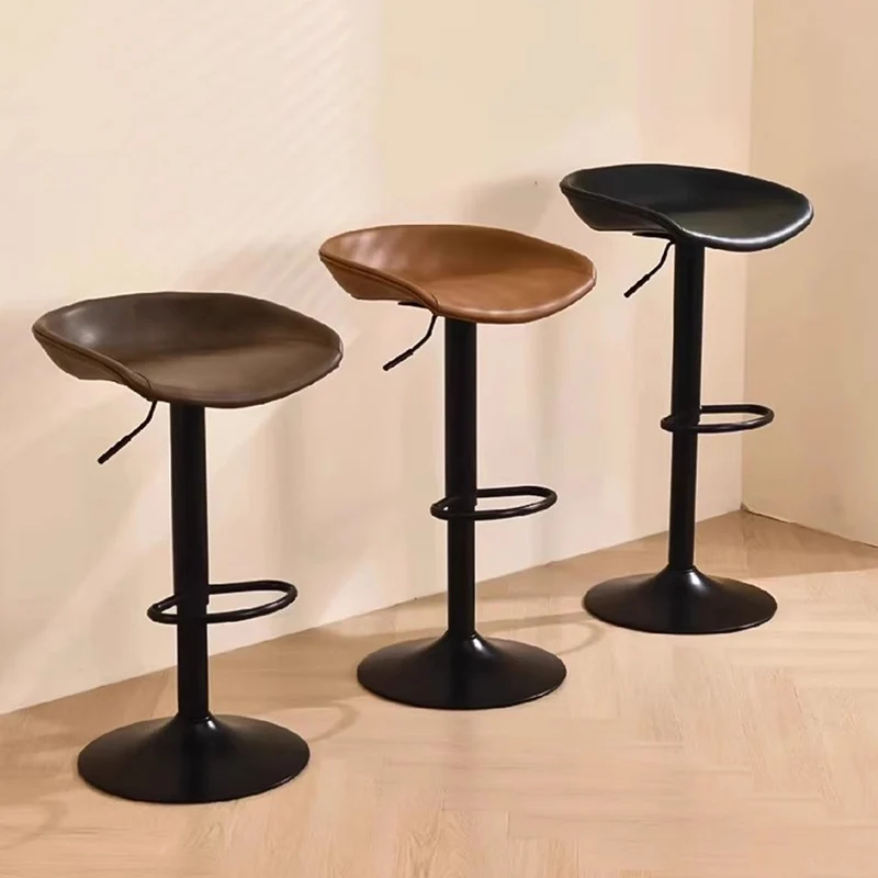 Скандинавская искусственная кожа барный стул ожидание кафе банки домашняя кухня