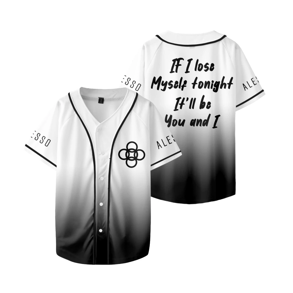 Джерси Alesso с логотипом v-образным вырезом и коротким рукавом для мужчин женщин dj в