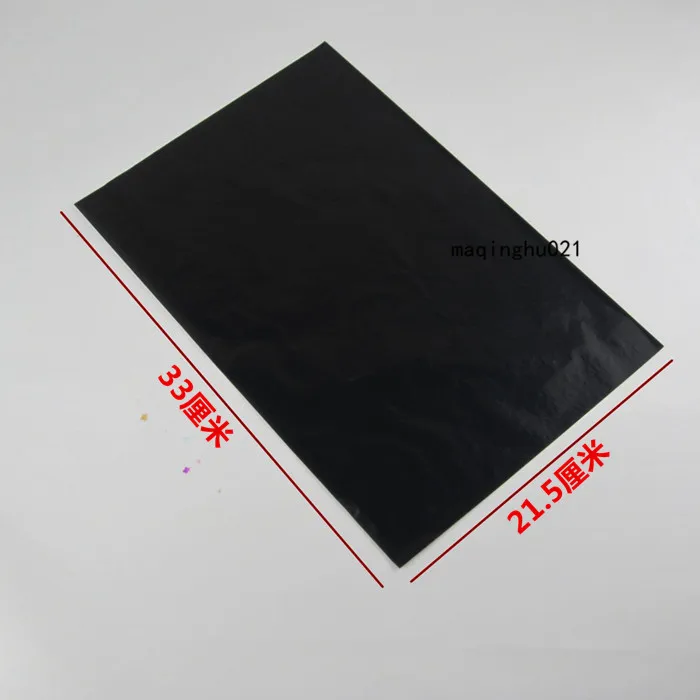 Single-sided black carbon paper A4 size can be used repeatedly  21.5*33CM 100pcs/pack