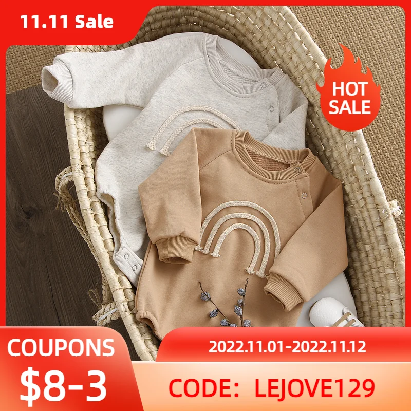 

Baby Girl Boy Long-sleeve Jumpsuit Baby Romper Autumn and Winter Baby Girls Newborn Clothings Baby Sweater Clothes