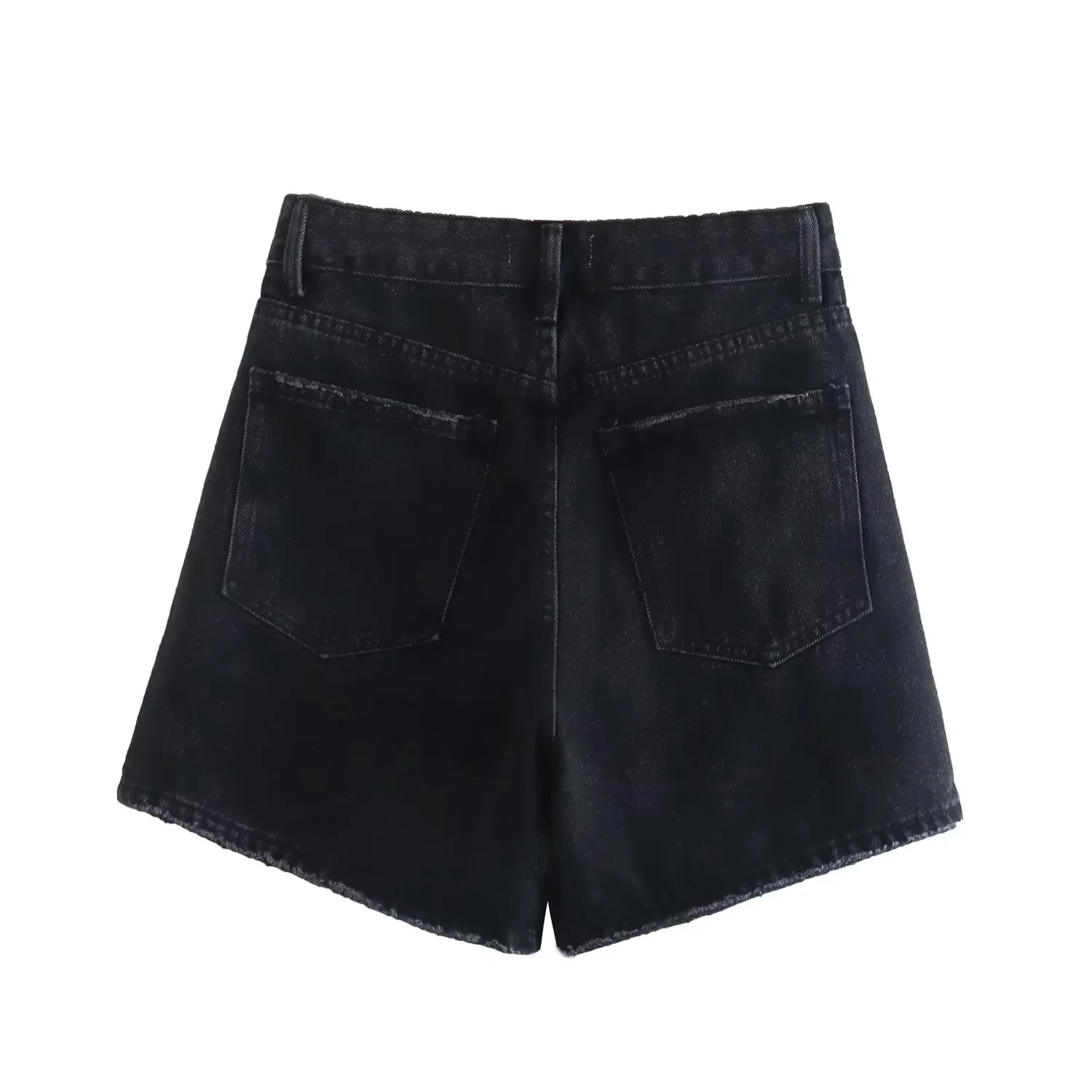 Maxdutti Casual Loose Bermuda Shorts American Vintage Denim Blue Shorts Women