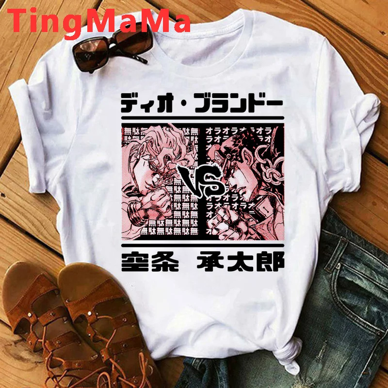 

Мужская винтажная одежда в стиле Харадзюку, с принтом «Невероятные приключения Джоджо»