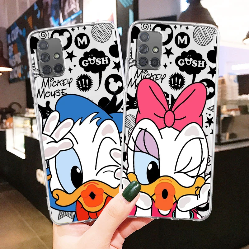 

Disney Donald Duck Daisy For Samsung A81 A72 A71 A53 A52 A51 A42 A32 A23 A22 A21S A13 A12 A03 A02 Transparent Phone Case
