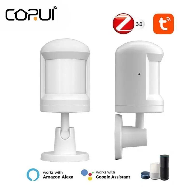 

Смарт-датчик движения CORUI Tuya ZigBee, инфракрасный датчик движения с подставкой для ног, поддержка Alexa Google Home