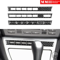 real carbon fiber for bmw x3 e83 2004 2010 gear button strip cover trim sticker car interior styling decoration accessories