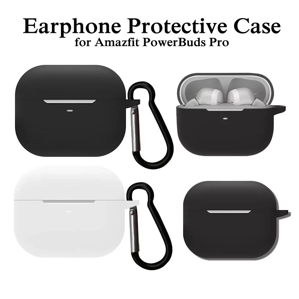 

Silicone Case Wireless Bluetooth Headphone Protective Cover Earphone Case for Amazfit PowerBuds Pro Earbuds Headset Protector