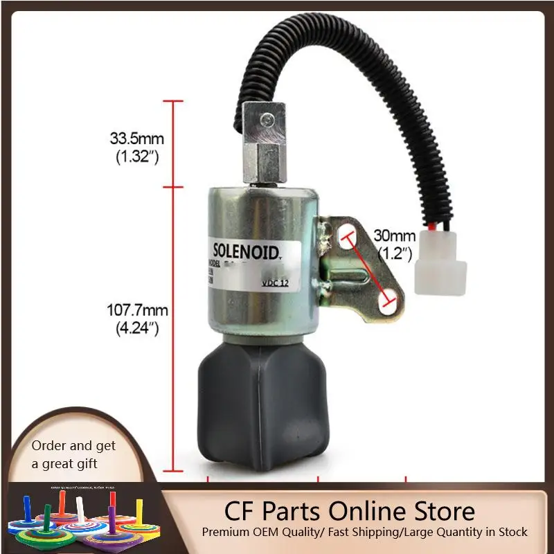

12V Stop Solenoid 7000782 for Bobcat Excavator 418 E08 E10 E17 E19 E20